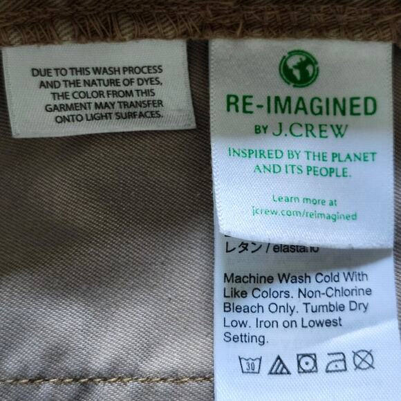 J Crew Vintage Straight Leg High Rise Chinos Dark Khaki Size 30 - Picture 6 of 12